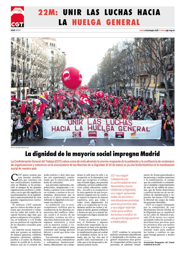 Imagen de 22M: Unir las luchas hacia la Huelga General
