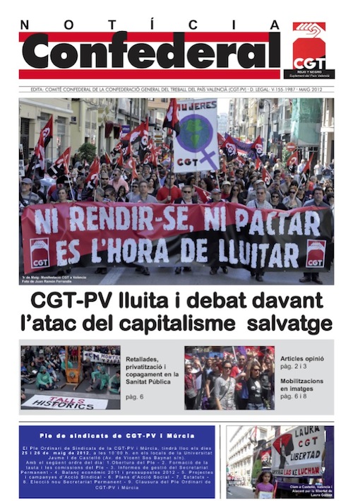 Imagen de Notícia Confederal Maig 2012