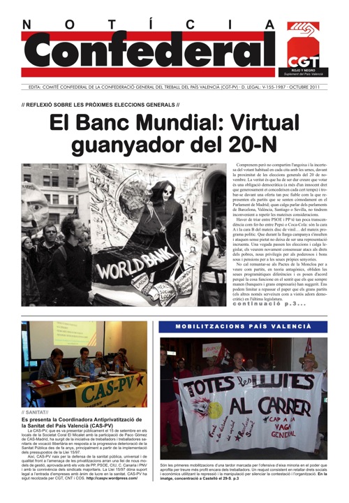 Imagen de Noticia Confederal Octubre 2011