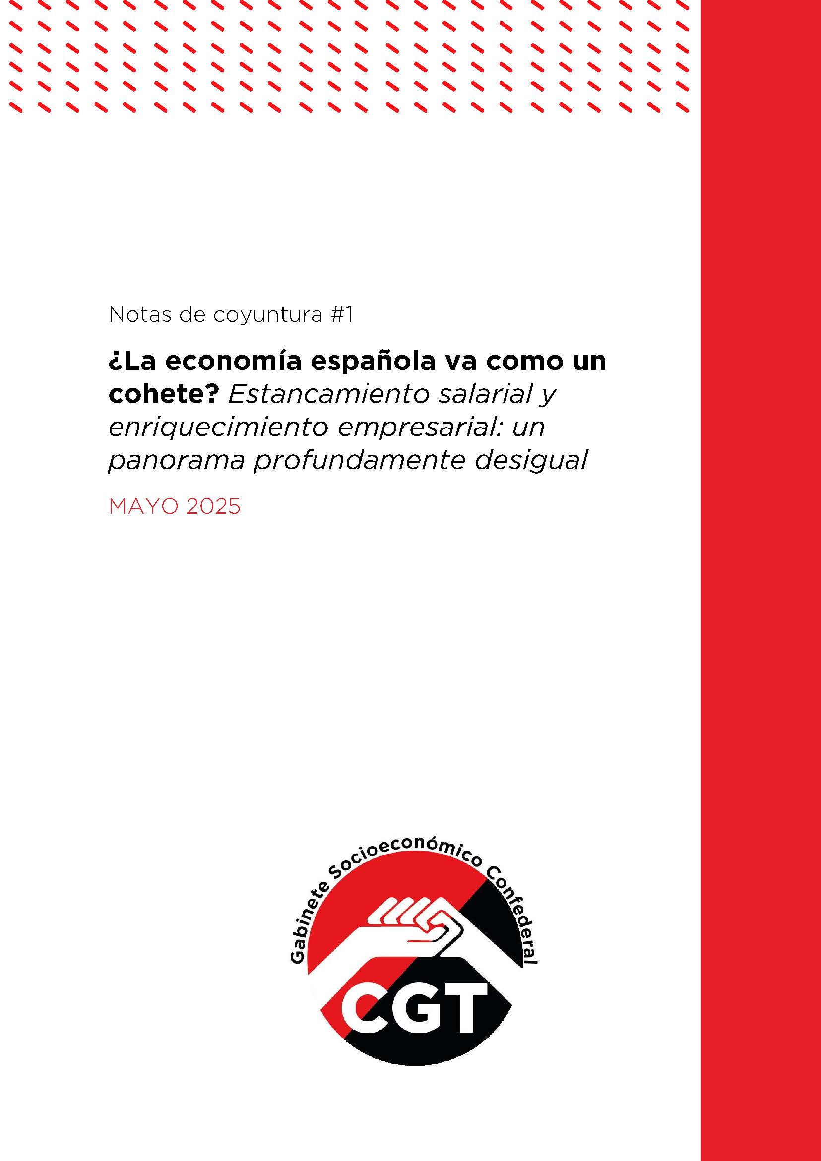 Imagen de Notas de Coyuntura #1 : «¿La economía española va como un cohete?»