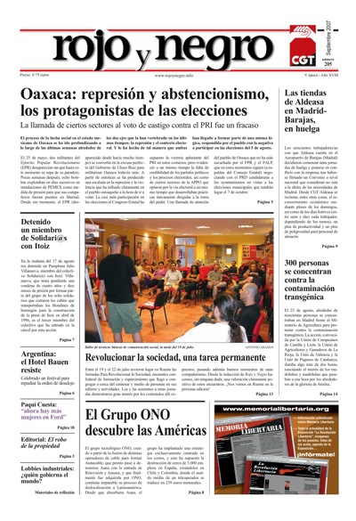 Imagen de Rojo y Negro 205 – septiembre 2007