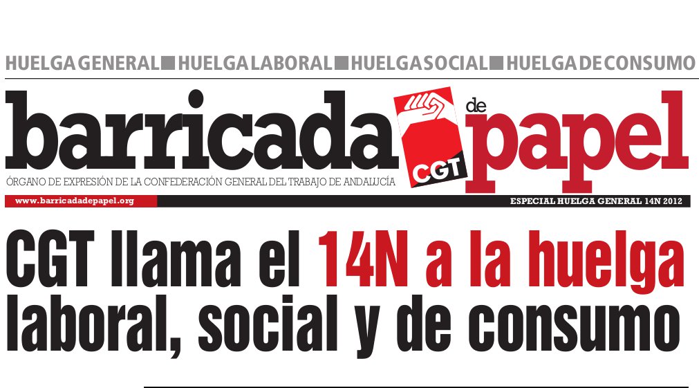 Imagen de Barricada de Papel nº 10. Especial Huelga General 14N