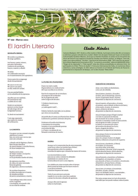 Imagen de Addenda, Suplemento Cultural del RyN – Nº 100 – Marzo 2022