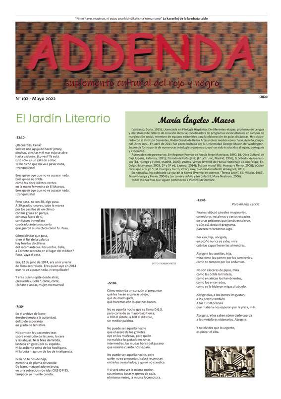 Imagen de Addenda, Suplemento Cultural del RyN – Nº 102 – Mayo 2022