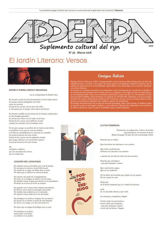 Imagen de Addenda, suplemento cultural del RyN – Nº 56, marzo 2018