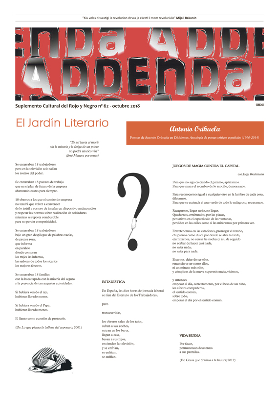 Imagen de Addenda, suplemento cultural del RyN – Nº 62, octubre 2018