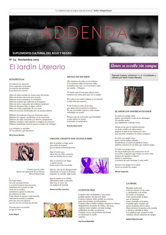 Imagen de Addenda, suplemento cultural del RyN – Nº 74, noviembre 2019