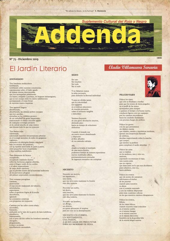 Imagen de Addenda, suplemento cultural del RyN – Nº 75, diciembre 2019