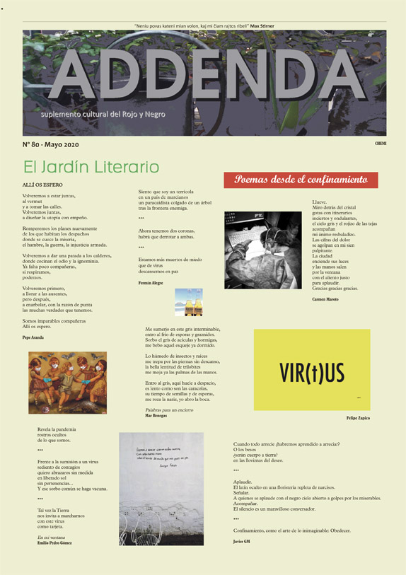 Imagen de Addenda, suplemento cultural del RyN – Nº 80, mayo 2020