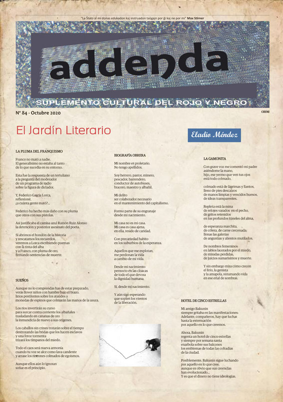 Imagen de Addenda, suplemento cultural del RyN – Nº 84, octubre 2020