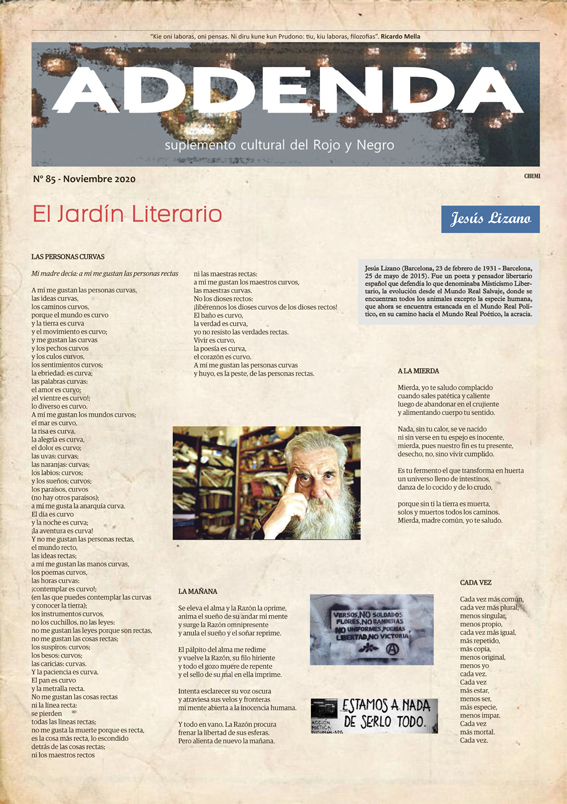 Imagen de Addenda, suplemento cultural del RyN – Nº 85, noviembre 2020