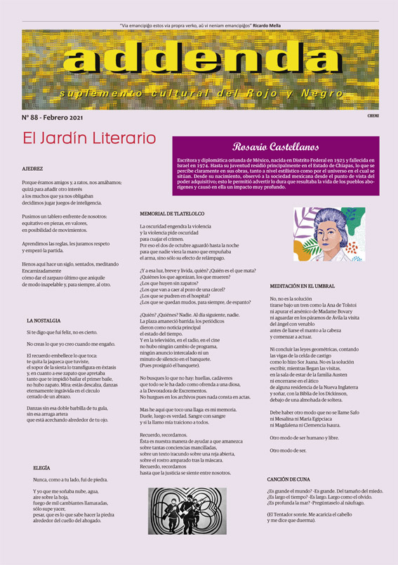 Imagen de Addenda, suplemento cultural del RyN – Nº 88, febrero 2021