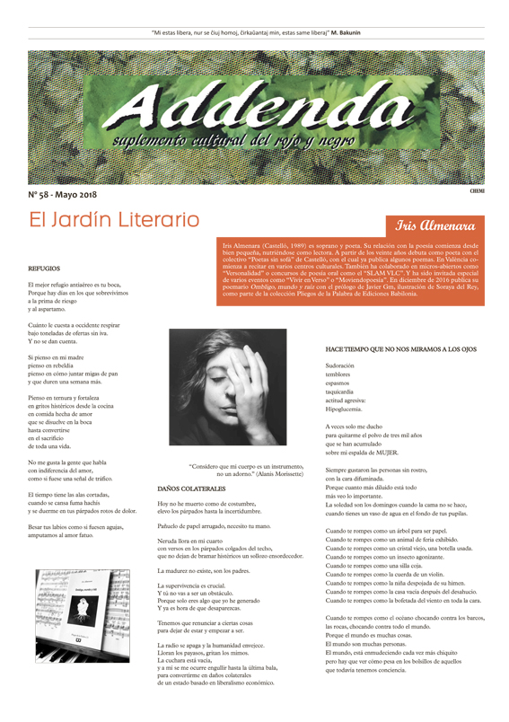 Imagen de Addenda, suplemento cultural del RyN – Nº 58, mayo 2018