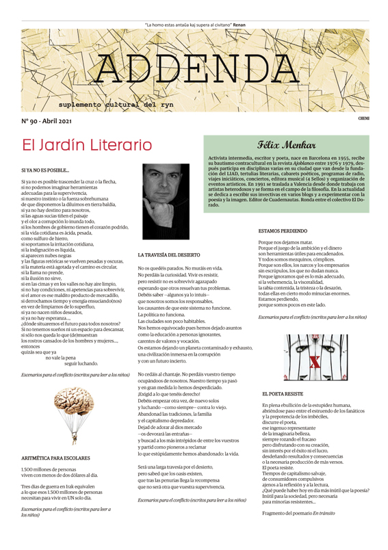 Imagen de Addenda, suplemento cultural del RyN – Nº 90, abril 2021
