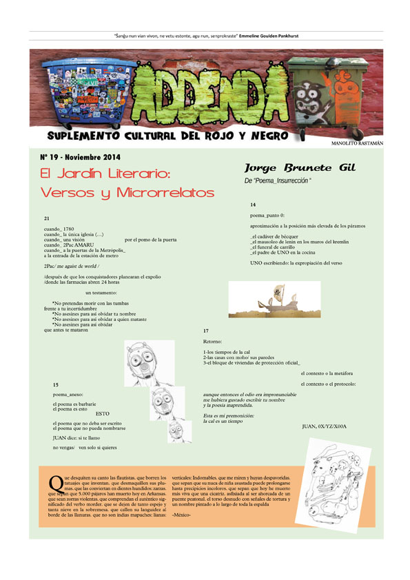 Imagen de Addenda, suplemento cultural del RyN – Nº 19, noviembre 2014