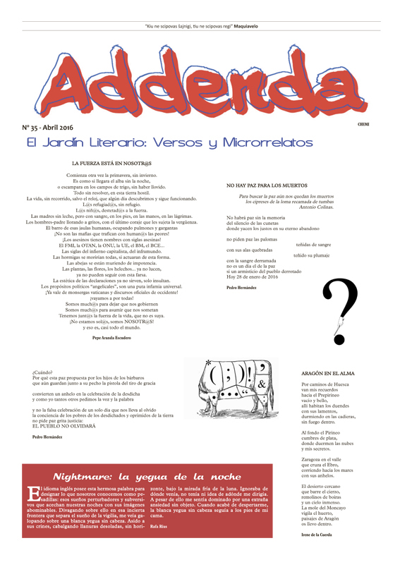 Imagen de Addenda, suplemento cultural del RyN – Nº 35, abril 2016