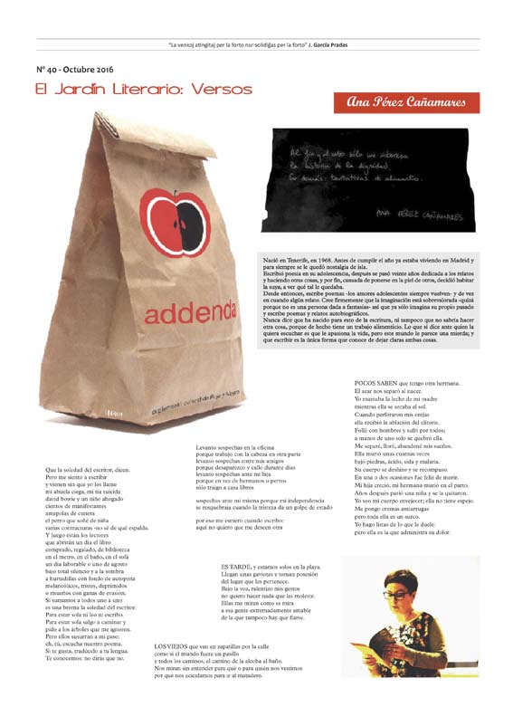 Imagen de Addenda, suplemento cultural del RyN – Nº 40, octubre 2016