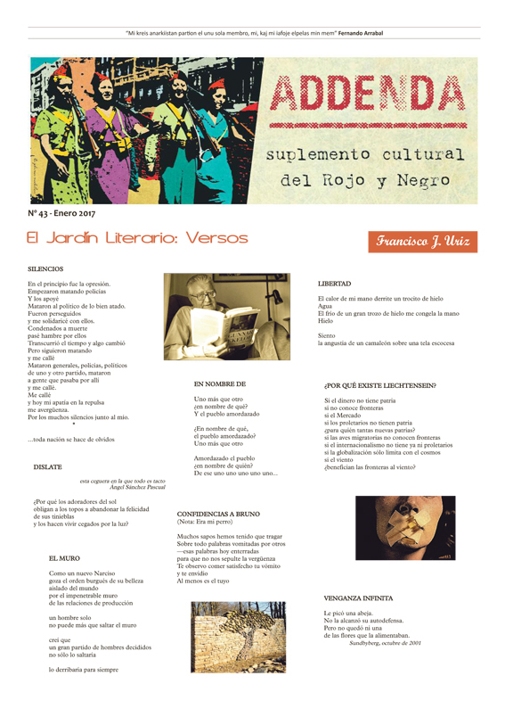 Imagen de Addenda, suplemento cultural del RyN – Nº 43, enero 2017