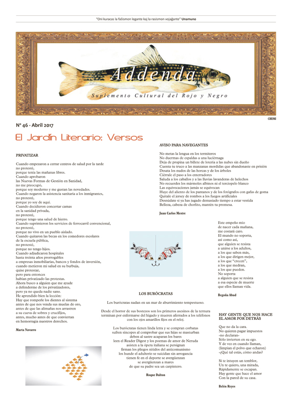 Imagen de Addenda, suplemento cultural del RyN – Nº 46, abril 2017