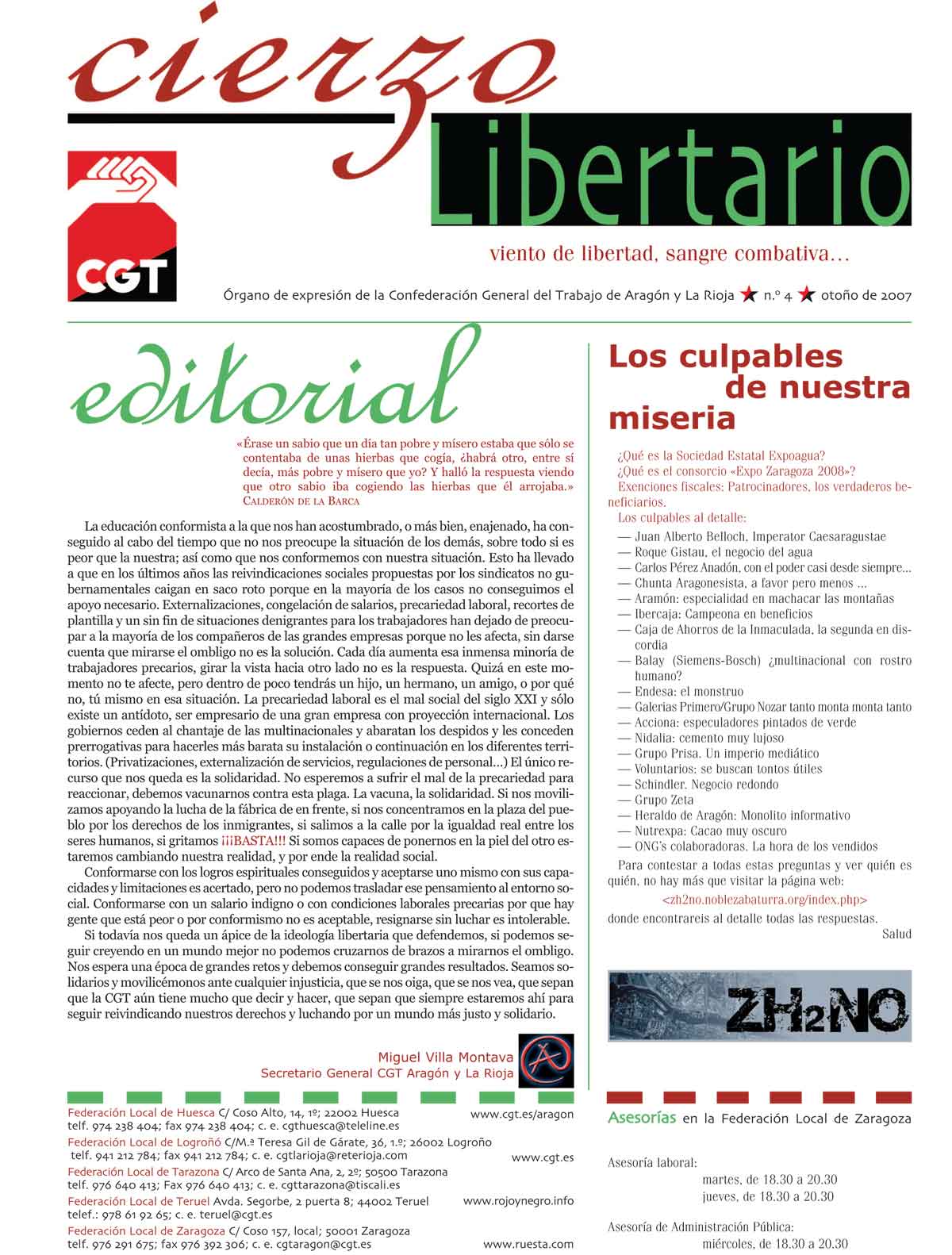 Imagen de Cierzo Libertario 4 – Otoño 2007