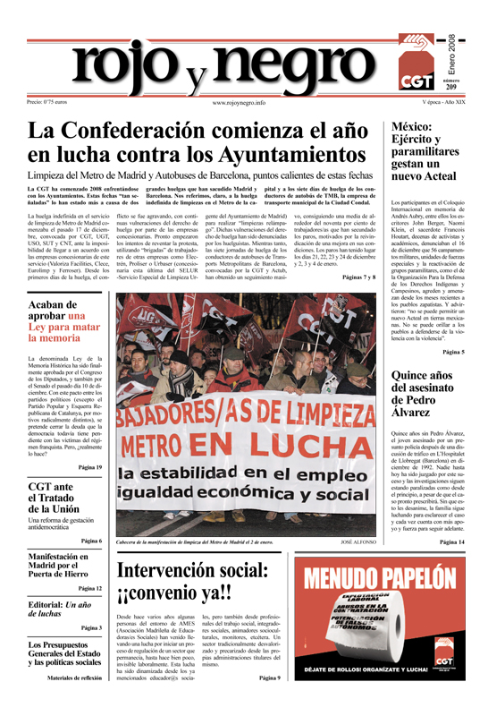 Imagen de Rojo y Negro 209 – enero 2008
