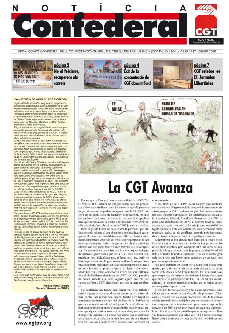 Noticia Confederal – Enero 2008