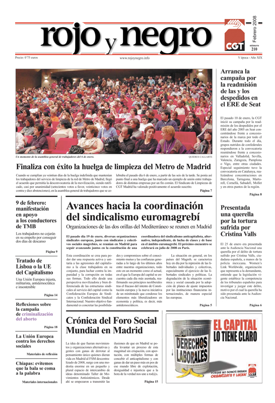 Imagen de Rojo y Negro 210 – febrero 2008