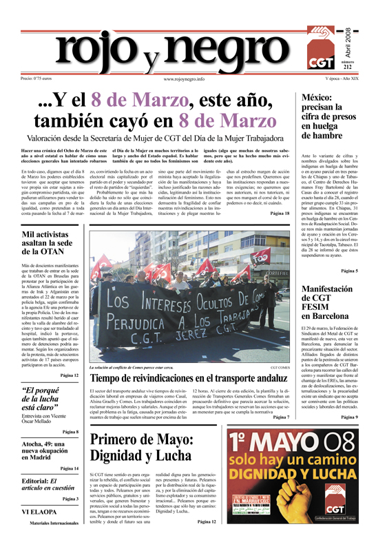 Imagen de Rojo y Negro 212 – abril 2008