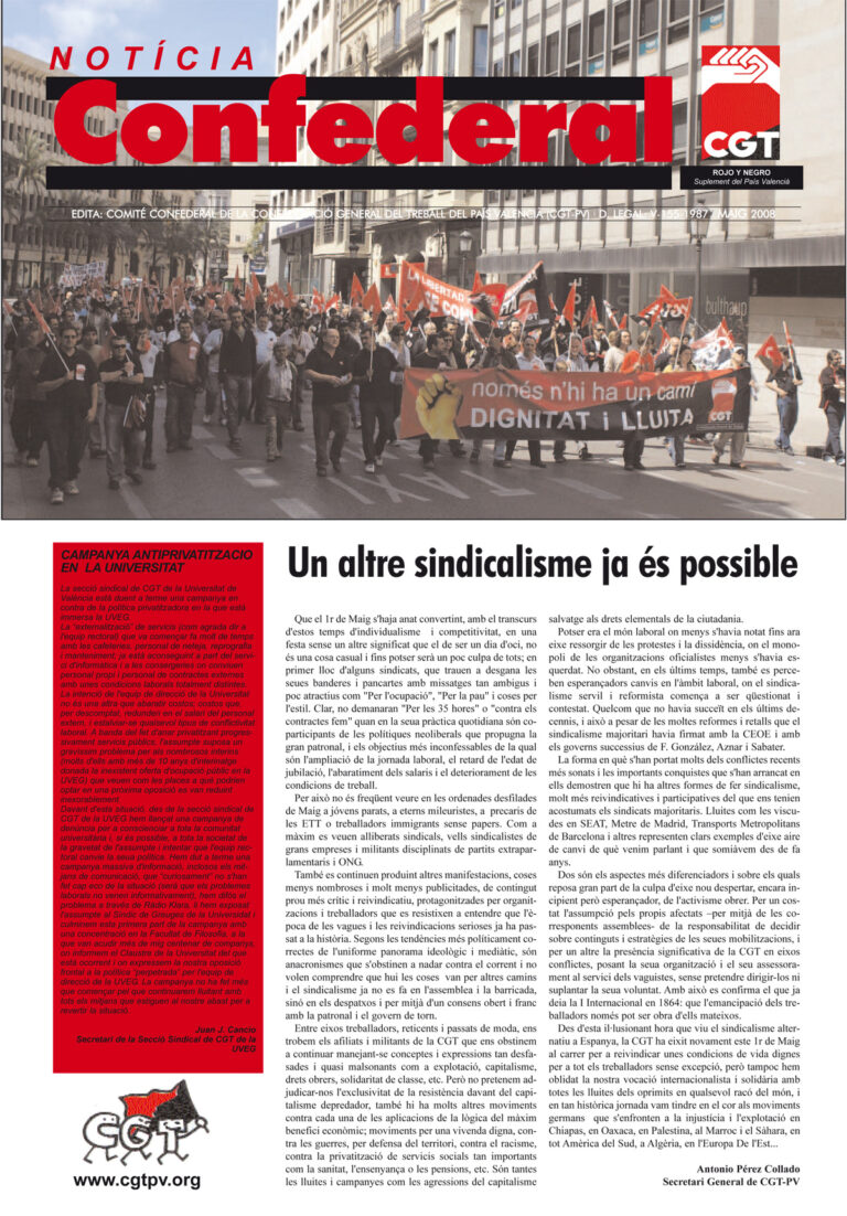 Noticia Confederal – Mayo 2008