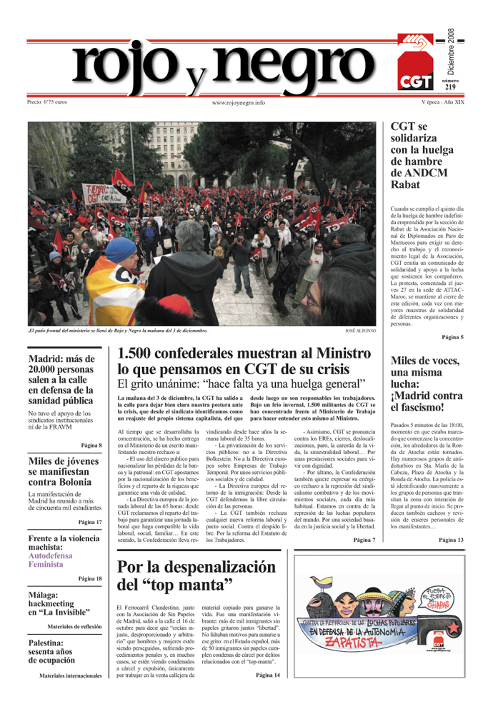 Imagen de Rojo y Negro 219 – diciembre 2008