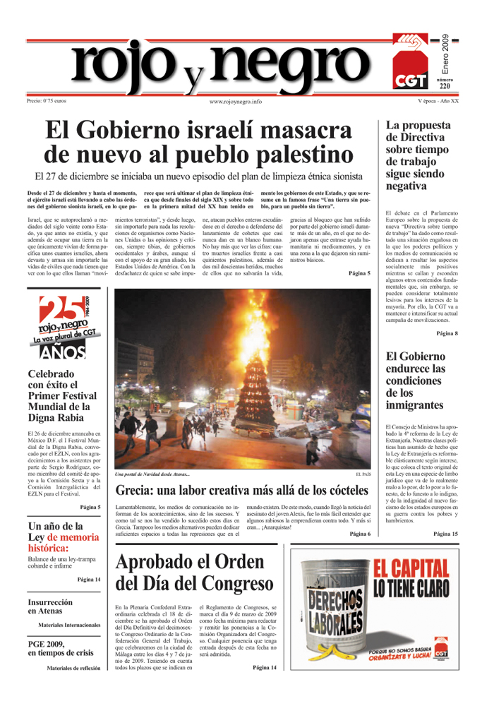 Imagen de Rojo y Negro 220 – enero 2009