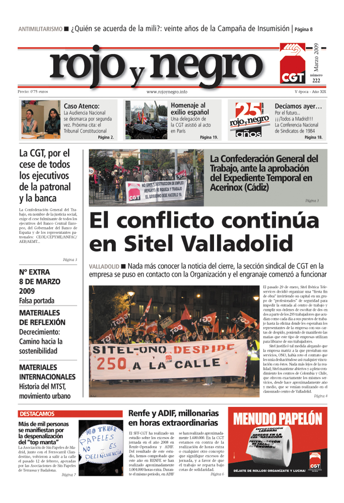 Imagen de Rojo y Negro 222 – marzo 2009