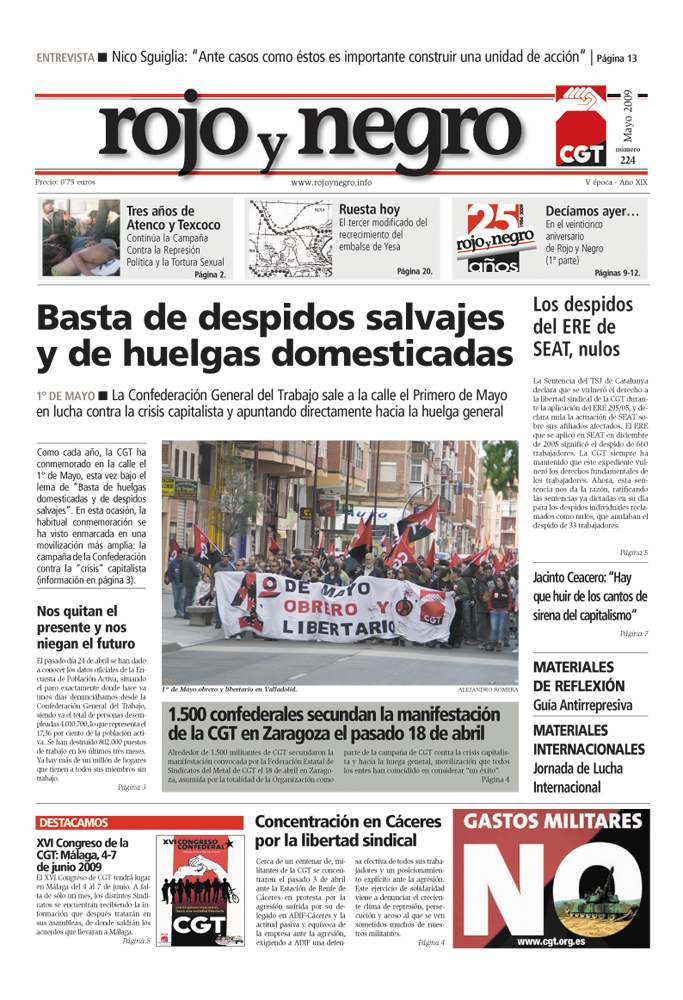 Imagen de Rojo y Negro 224 – mayo 2009
