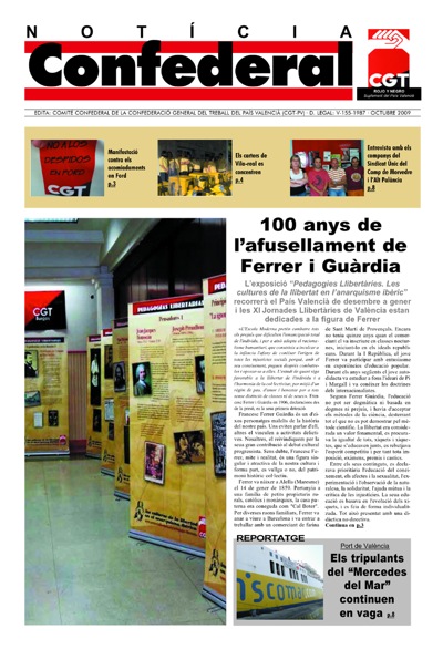 Imagen de Noticia Confederal Octubre 2009