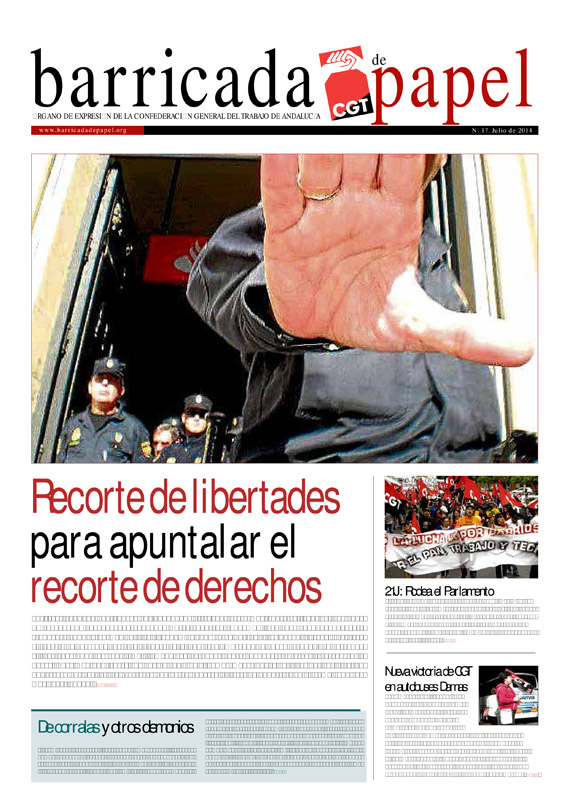 Imagen de Barricada de Papel, nº 17 – Julio 2014
