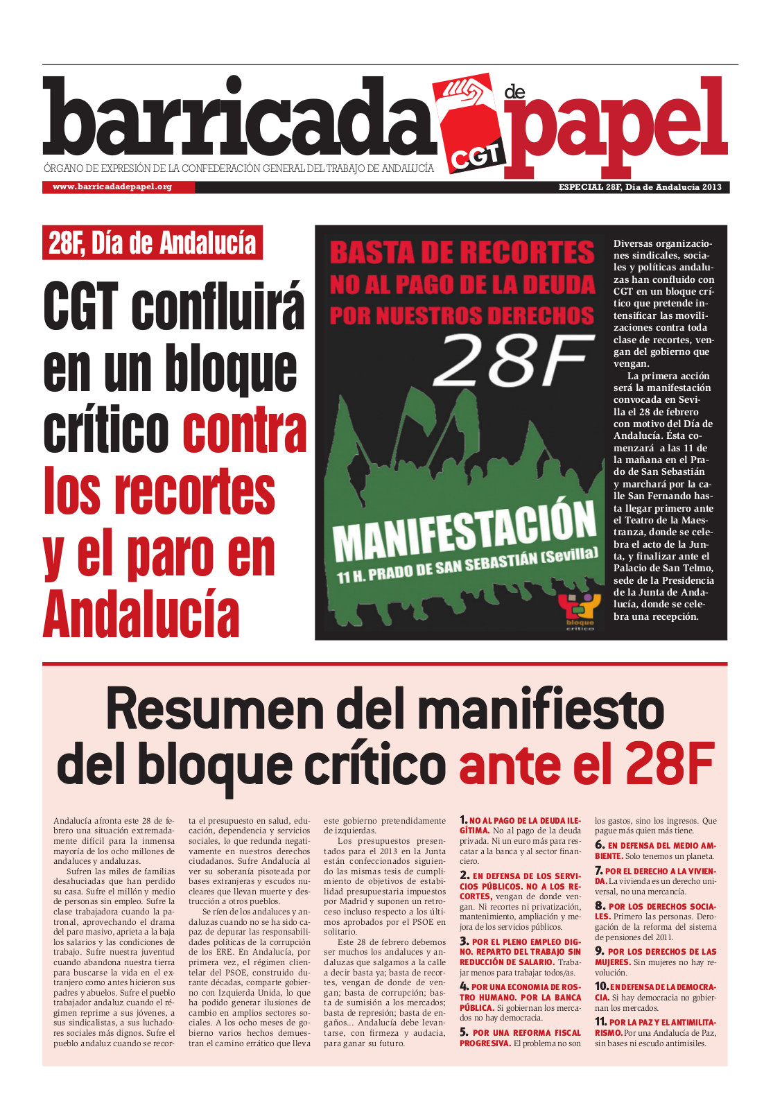Imagen de Barricada de Papel nº 11 Especial Día de Andalucía