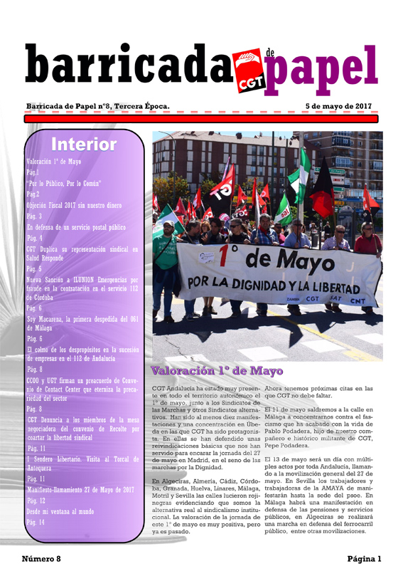 Imagen de Barricada de Papel nº 8 – Mayo 2017
