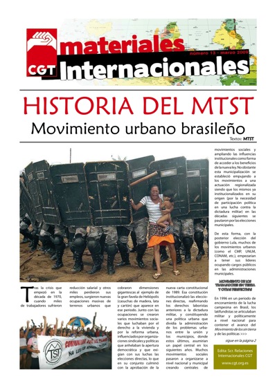 Imagen de Materiales Internacionales 13: Historia del MTST de Brasil