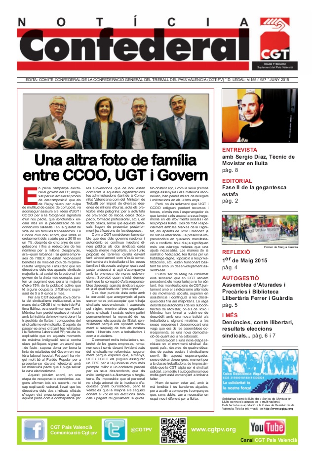 Imagen de Notícia Confederal – Junio 2015