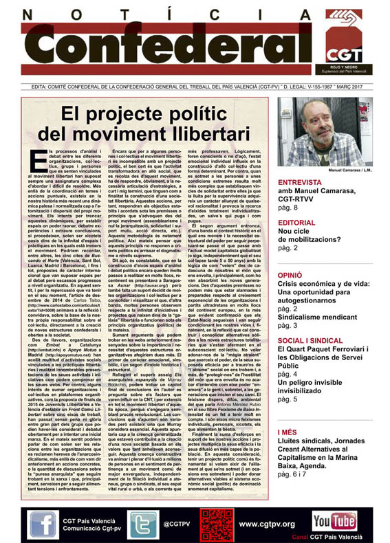 Imagen de Notícia Confederal – marzo 2017