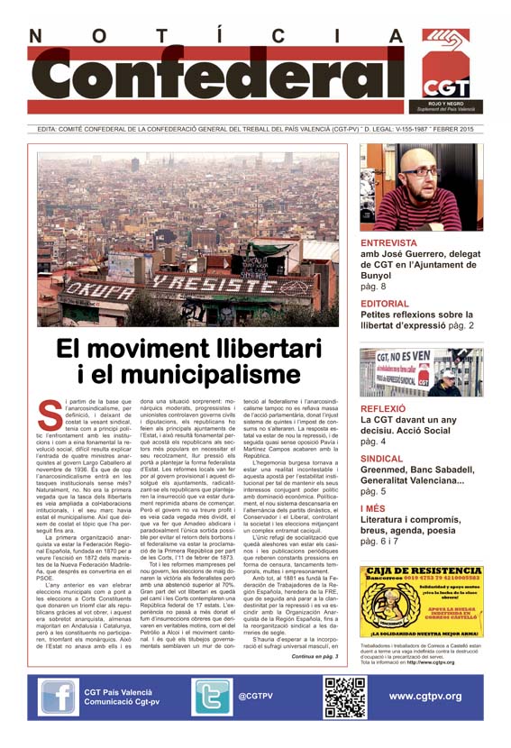 Imagen de Notícia Confederal – febrero 2015