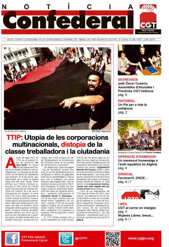 Imagen de Notícia Confederal – junio 2014