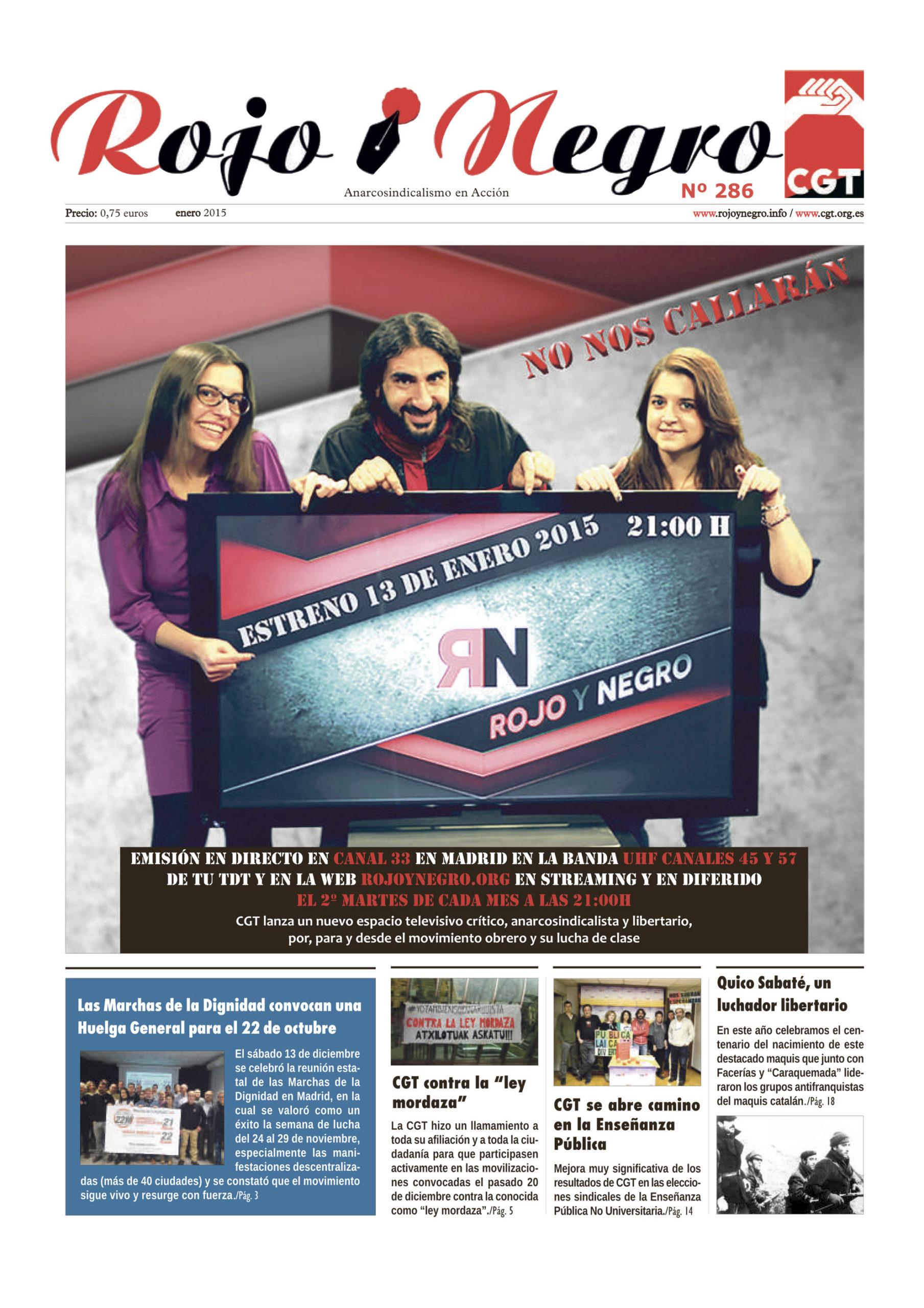 Imagen de Rojo y Negro Nº 286 – enero 2015