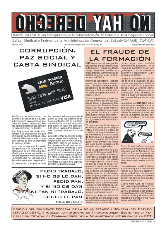 Imagen de No hay derecho – Boletín sindical de los trabajadores de la Administración del Estado y la Seguridad Social
