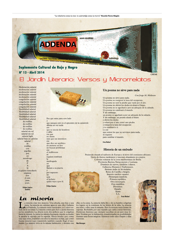 Imagen de Addenda, suplemento cultural del RyN – Nº 13, abril 2014