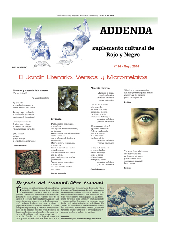 Imagen de Addenda, suplemento cultural del RyN – Nº 14, mayo 2014