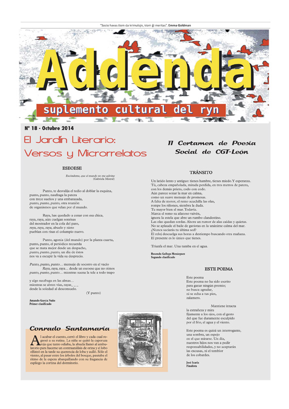 Imagen de Addenda, suplemento cultural del RyN – Nº 18, octubre 2014