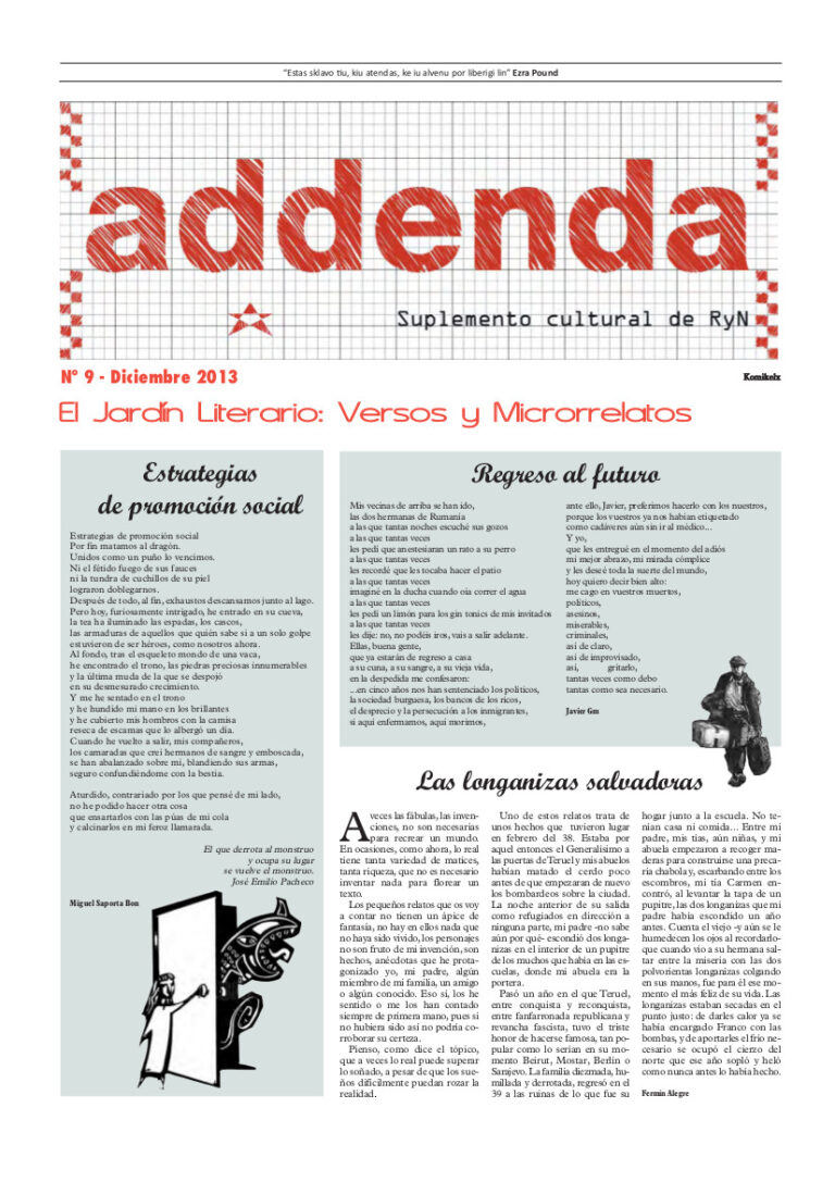 Addenda, suplemento cultural del RyN – Nº 9, diciembre 2013