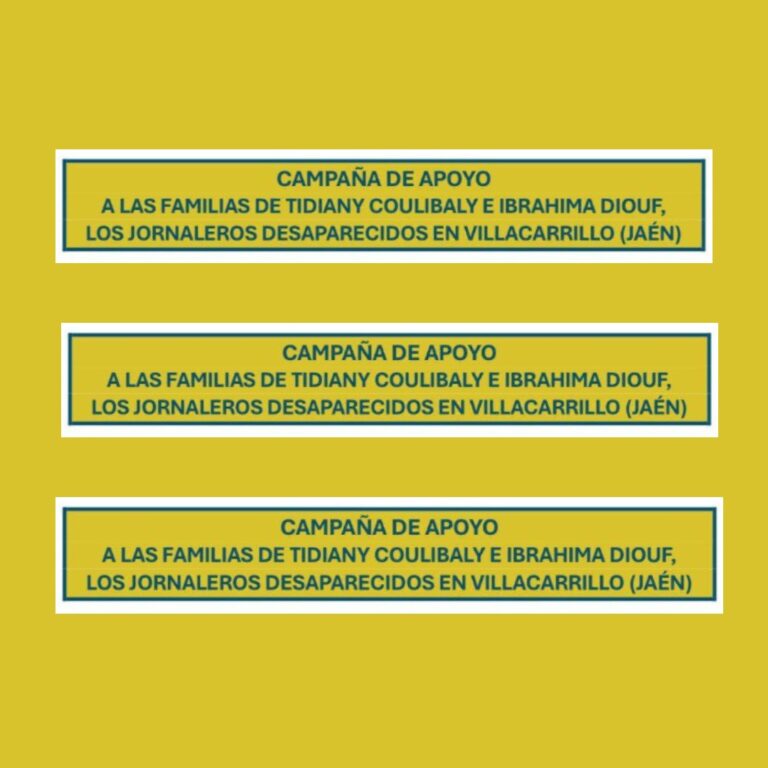 Campaña de apoyo a las familias de Tidiany Coulibaly y de Ibrahima Diouf