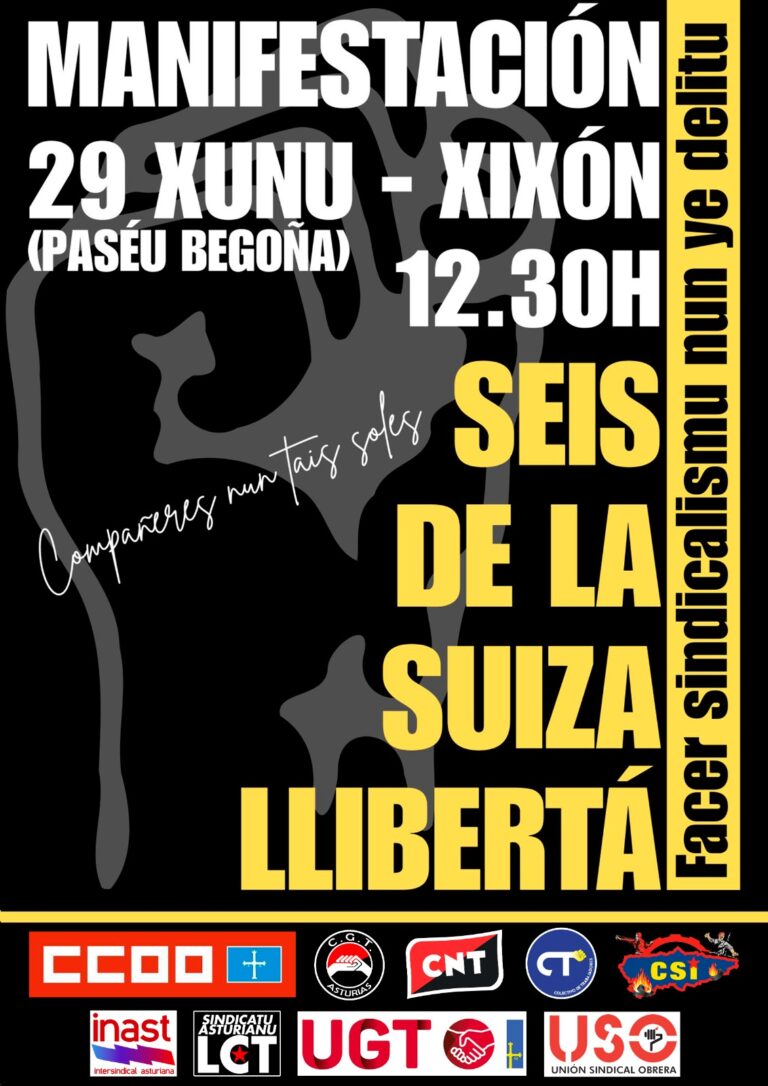 Solidaridad con ‘Lxs 6 de La Suiza’